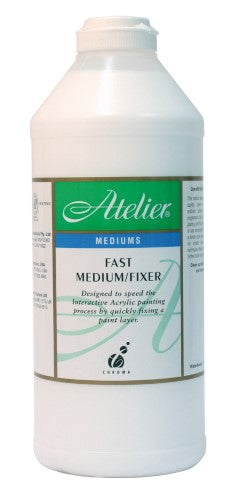 Acrylic paint in 1 litre, Atelier Fast Medium offers versatile controlled and fast drying techniques for artists.