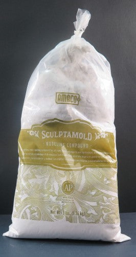 Amaco Sculptamold 3lb: versatile, non-toxic modeling compound ideal for dioramas, sculptures, and detailed creative projects.