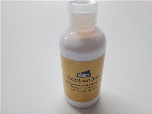 Bottle of Gold Leaf Size 250ml, a water-based adhesive for flawless metal leaf application in crafting and DIY projects.