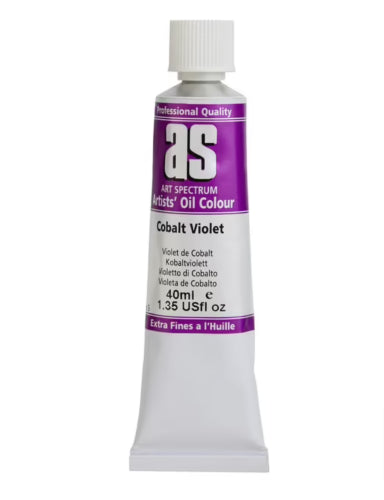 40ml tube of Cobalt Violet oil paint, featuring a rich hue for vibrant artwork and exceptional mixing capabilities.