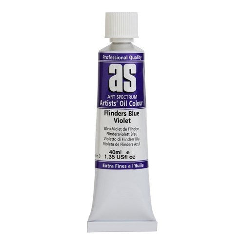 Vibrant 40ml Artist Oil Paint in deep blue-violet, perfect for creating rich, lasting artwork with lightfast properties.