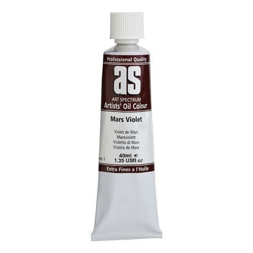 40ml tube of Artist Oil Paint in Mars Violet, featuring vibrant pigments, smooth application, and excellent lightfastness for lasting art.