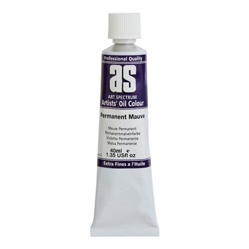 40ml tube of S2 Permanent Mauve oil paint, ideal for vibrant, long-lasting art with rich pigments and smooth consistency.
