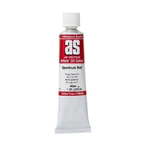 Premium 40ml tube of vibrant red Artist Oil Paint for versatile, long-lasting artwork suitable for canvas and wood.