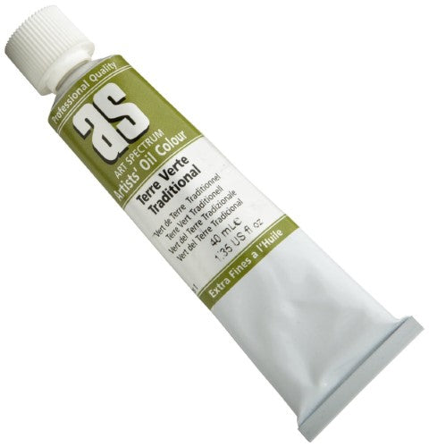 Artist Oil Paint - As Oil 40ml S1 Terre Verte in vibrant green, perfect for creating durable, bold artwork.