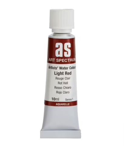 Light Red 10ml watercolour paint tube, featuring lightfast pigments for vibrant, long-lasting artwork. Perfect for mixing and blending.