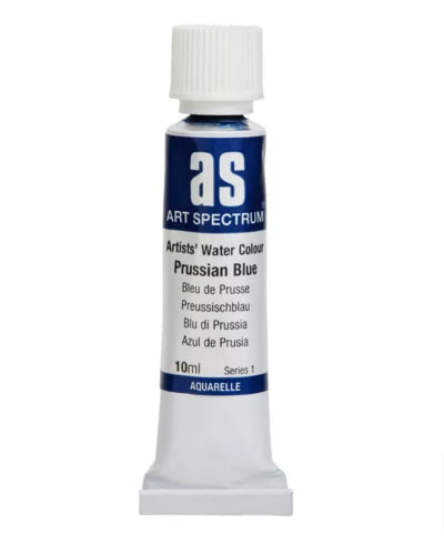 Prussian Blue watercolour paint in a 10 mL tube, ideal for vibrant artwork, blending, and long-lasting color.