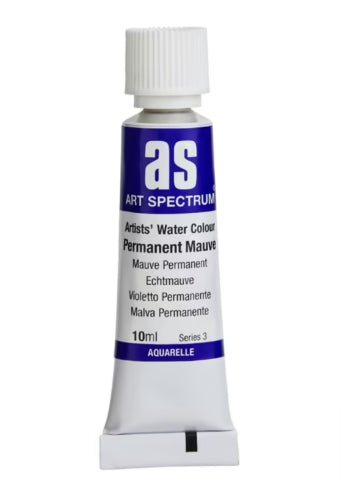 10ml tube of Art Spectrum Permanent Mauve watercolour paint, featuring lightfast pigments for vibrant, long-lasting art.