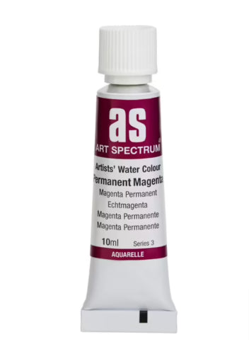 Vibrant 10ml tube of Permanent Magenta watercolour paint, ideal for mixing and creating stunning artwork.