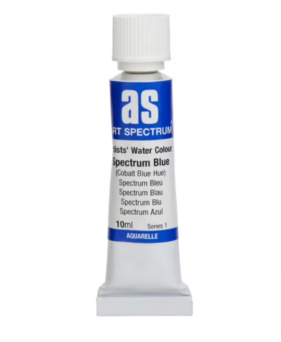 Art Spectrum 10ml watercolour paint in Spectrum Blue, featuring lightfast pigments for vibrant, long-lasting art.