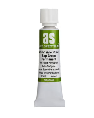 10ml tube of Art Spectrum Sap Green Watercolour Paint, featuring lightfast pigments for vibrant, enduring colors.