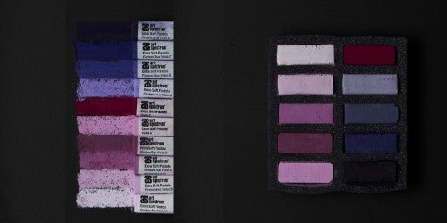 Artist Pastels - As Ex Soft Pastel Set Of 10 Violets