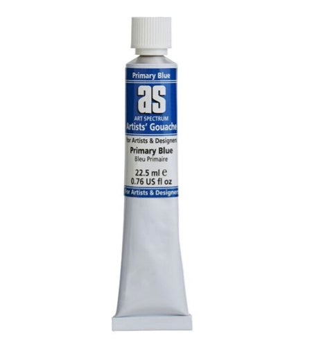Vibrant Art Spectrum Gouache 22.5ml in Primary Blue, ideal for detailed art and mixed media with a velvety matte finish.
