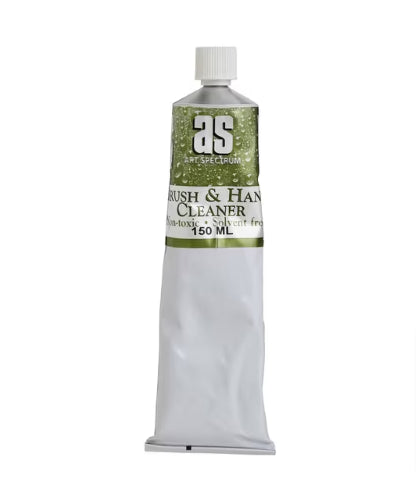 Brush Cleaners 150ml bottle for artists, non-toxic formula to clean hands and rejuvenate brushes safely.