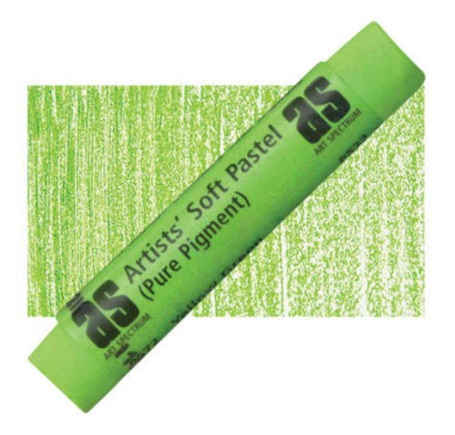 Vibrant yellow-green pastel stick, ideal for layering and blending in various art techniques, eco-friendly and non-toxic.