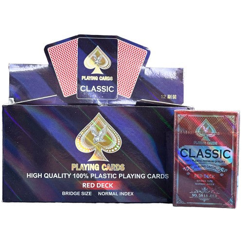 Classic Playing Cards (12 Pack) featuring durable, timeless design ideal for family game nights and gatherings.