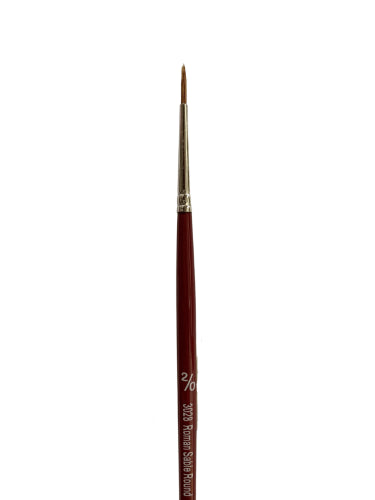 Premium Roman S3028 Sable Brush #2/0 for detailed artistry, offering precision and excellent paint retention.