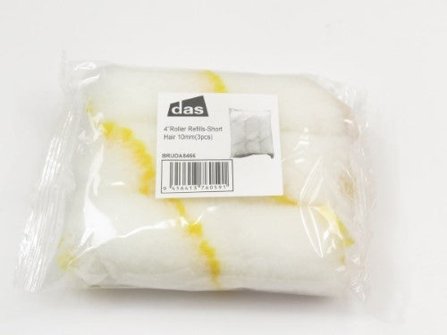 Premium 4" roller refills for short hair, 10mm size, pack of 3, perfect for creating voluminous curls and waves.