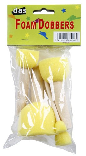 Set of 5 high-quality foam dobbers for precise painting, ideal for artists and crafters on various surfaces.