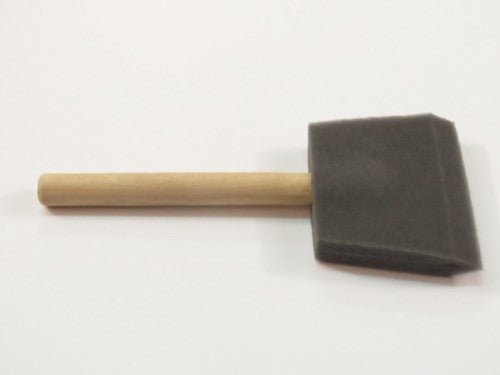 3-inch Poly Foam Brush with wooden handle for smooth application of water-based paints on various surfaces.