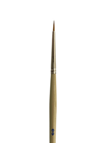 Artist Brush - DASS225 Red Sable Round 2/0 featuring premium red sable hairs for precision in fine art detailing.