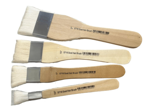 Premium 1/2" goat hair brush for artists, perfect for watercolors and acrylics with superior softness and flexibility.