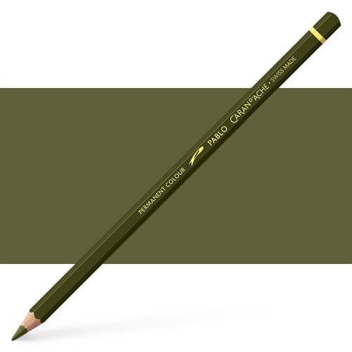Caran d'Ache Pablo Olive Brown artist pencils in a 3-pack, featuring vibrant color leads and eco-friendly design for stunning artwork.