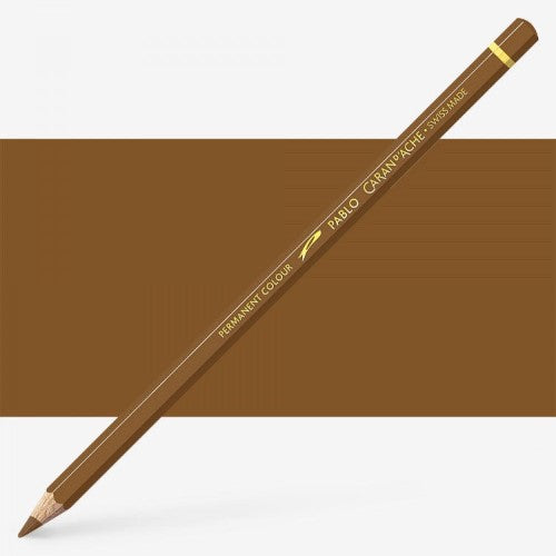 Caran d'Ache Pablo Chestnut artist pencils with 3.8 mm lead, vibrant colors, smooth application, and eco-friendly design.