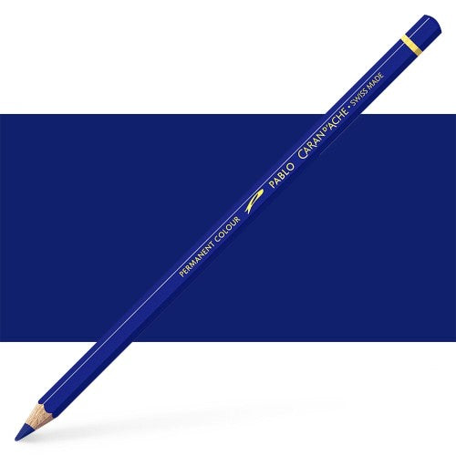 Caran d'Ache Pablo Royal Blue artist pencils, featuring 3.8 mm leads for vibrant color, precision, and eco-friendly craftsmanship.