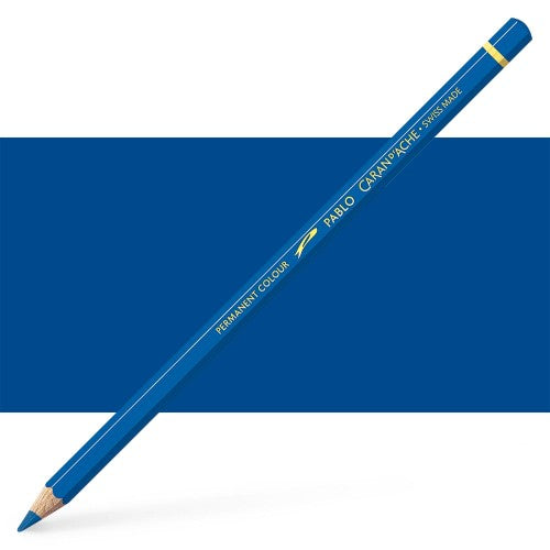 Caran d'Ache Pablo Sapphire Blue artist pencils featuring bold color, 3.8 mm leads, and eco-friendly Swiss craftsmanship.
