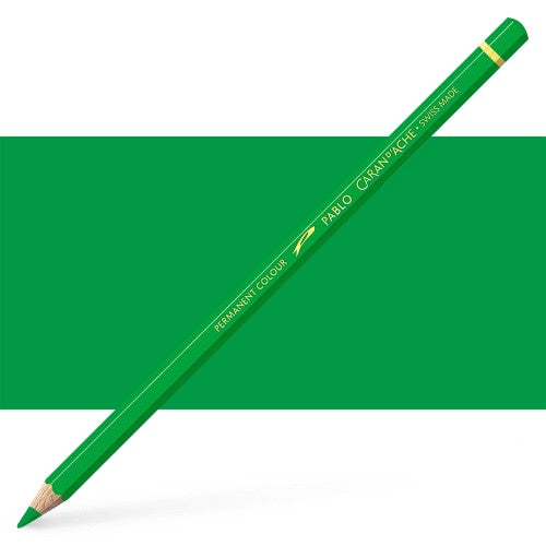 Artist pencil in Veronese Green by Caran d'Ache, showcasing vibrant color, precision leads, and eco-friendly Swiss craftsmanship.