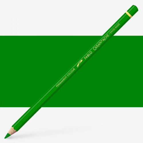 Caran d'Ache Pablo Emerald Green Artist Pencils (3 pack), perfect for vibrant, detailed art with smooth layering and blending.