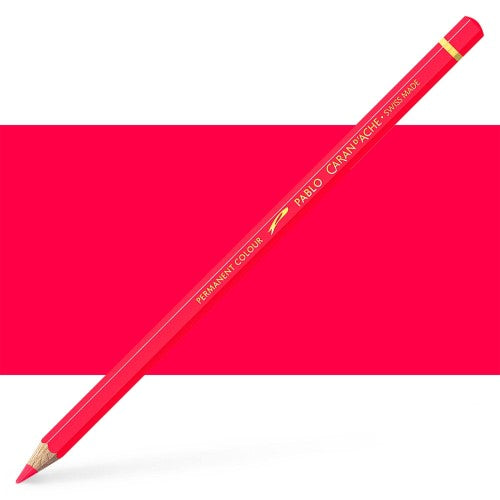 Caran d'Ache Pablo Ruby Red artist pencil, featuring vibrant, lightfast lead for precise, realistic drawings on various surfaces.