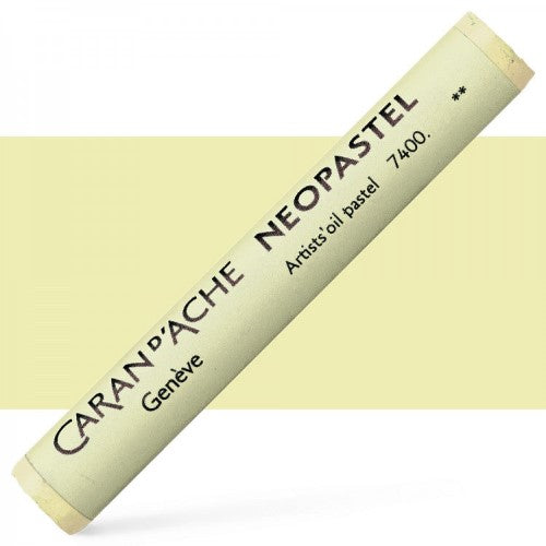 Set of 3 Caran D’ache Neopastel Pale Yellow artist pastels featuring a soft, velvety texture for vibrant, smooth applications.