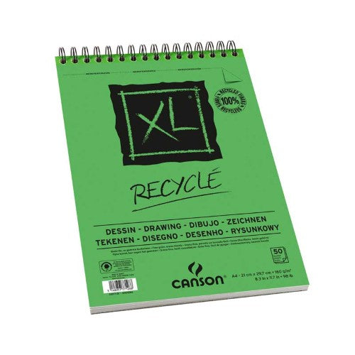 XL Recycled A5 Sketch Pad with 160gsm paper, ideal for various mediums and eco-friendly artistry.