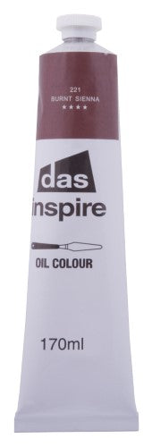 Rich Burnt Sienna oil paint in 170ml, perfect for landscapes and portraits, ideal for beginners and artists on a budget.