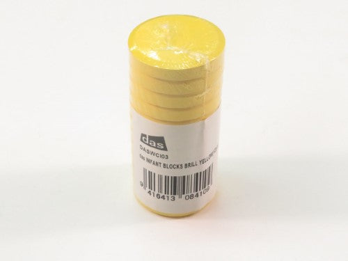 Vibrant Das Tempera Blocks S2 in Brilliant Yellow, offering smooth, opaque color for art projects without cracking or crumbling.