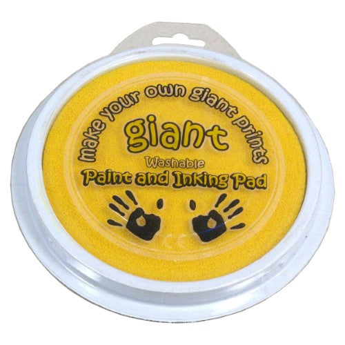 Giant 15cm Yellow Paint Pad for kids, perfect for mess-free finger painting and creative fun. Easy to clean and store.