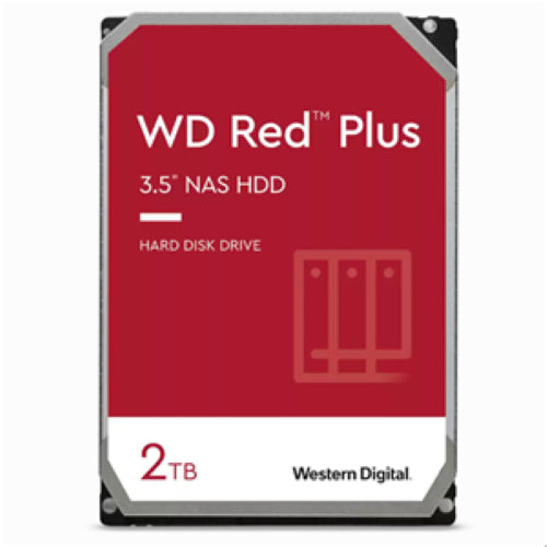 WD Red Plus 2TB SATA 3.5" Intellipower 64MB 5400RPM NAS HDD 3Yr Wty