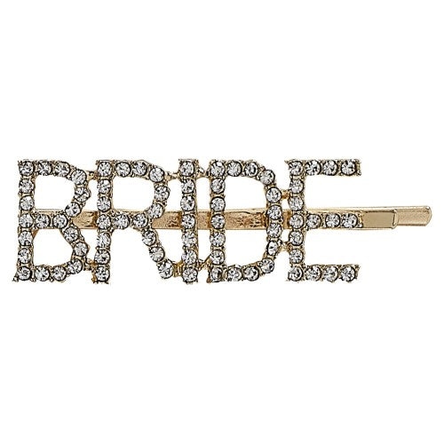 Dazzling diamante hair slide for brides, perfect for hen parties and wedding celebrations, adds sparkle to any hairstyle.