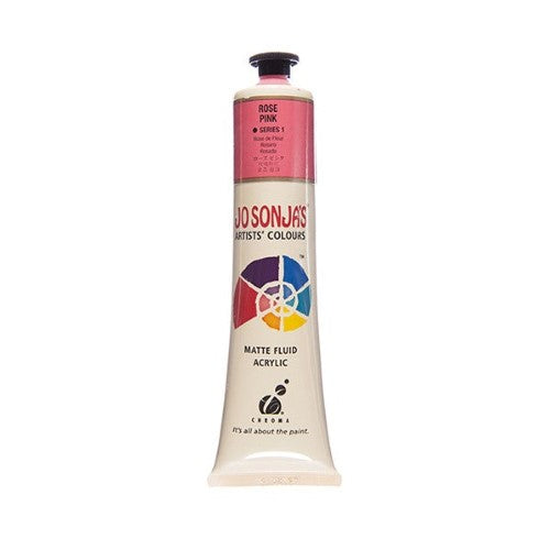 Acrylic paint in vibrant Rose Pink, 75ml, perfect for artists seeking high opacity and a velvet matte finish.