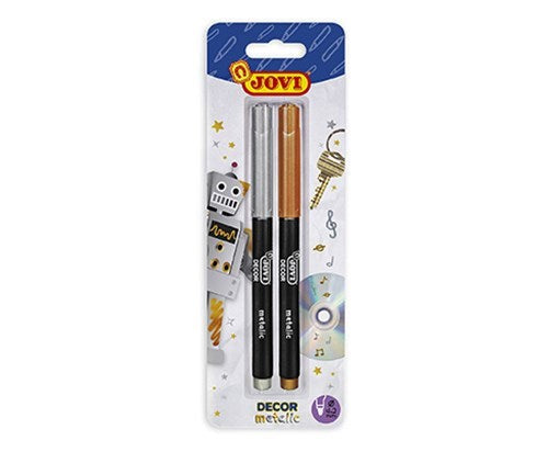 Stunning Jovi Decor Metallic Gold/Silver markers for elegant art projects on various surfaces, offering excellent coverage and versatility.