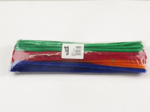 Vibrant 30cm fluffy pipe cleaners in a 50pc pack for versatile DIY crafts and projects, perfect for creativity and fun.