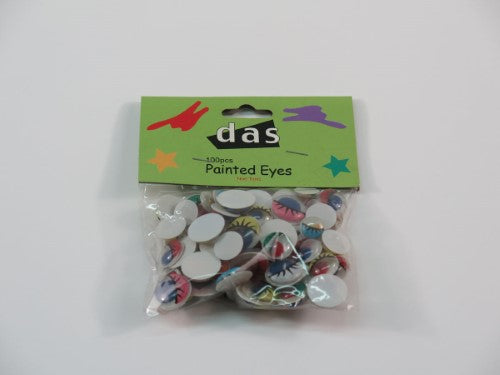 Craft - Painted Eyes Assorted Size & Colour 100