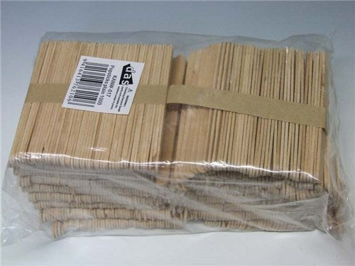 Plain wooden craft sticks in a 1000-piece pack, perfect for DIY projects, models, and educational activities.