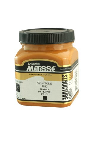 Matisse Str 250ml Skin Tone Mid S1 acrylic paint, vibrant color, perfect for brush and palette knife, with high lightfastness.