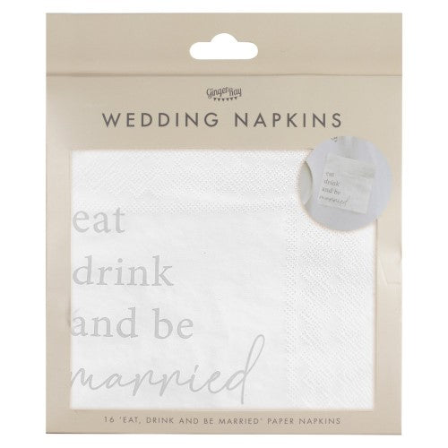 Modern Luxe Wedding Napkins - Pack of 16