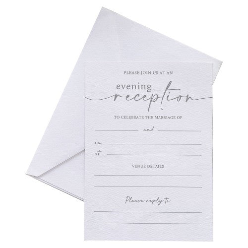 Modern Luxe Wedding Reception Invitations - Pack of 10