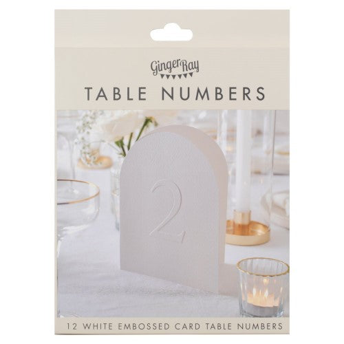Modern Luxe Table Numbers - Pack of 12