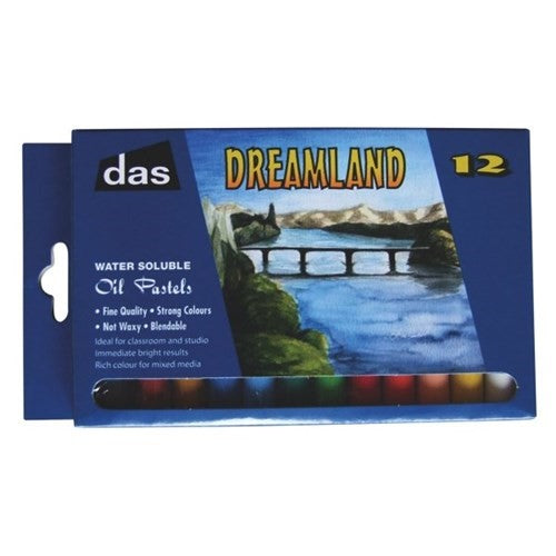 Artist Oil Pastels -Das Dreamland Water Soluble 12s
